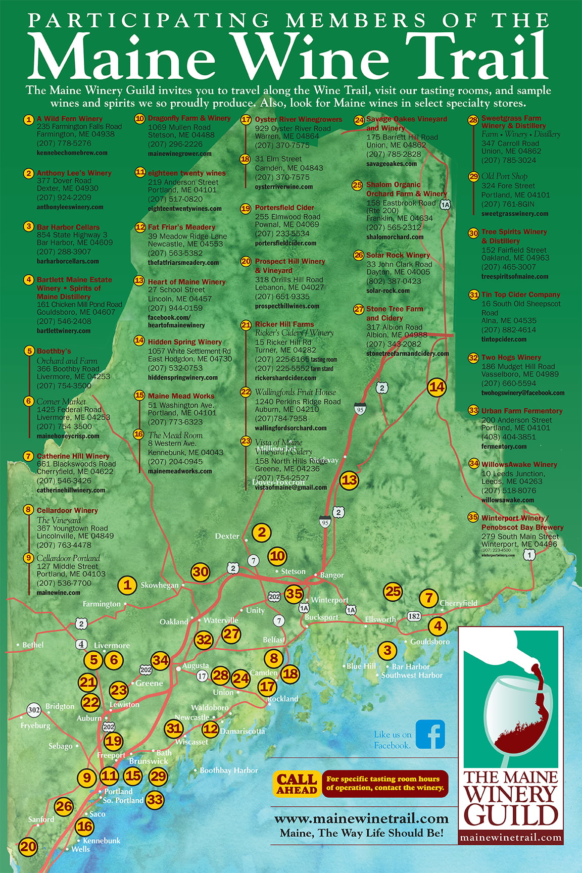 Maine Wine Trail Map